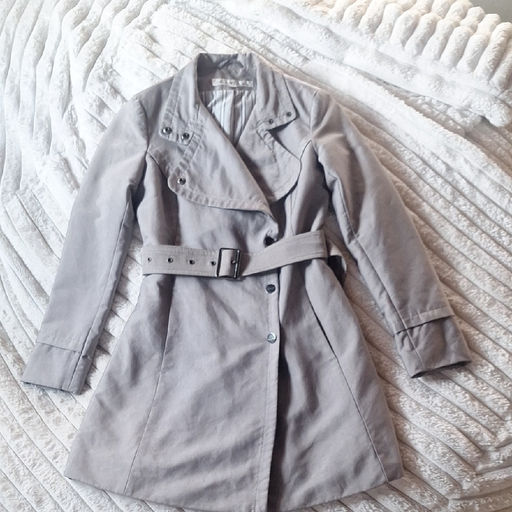 Kenneth Cole New York XS Gray Trench Coat